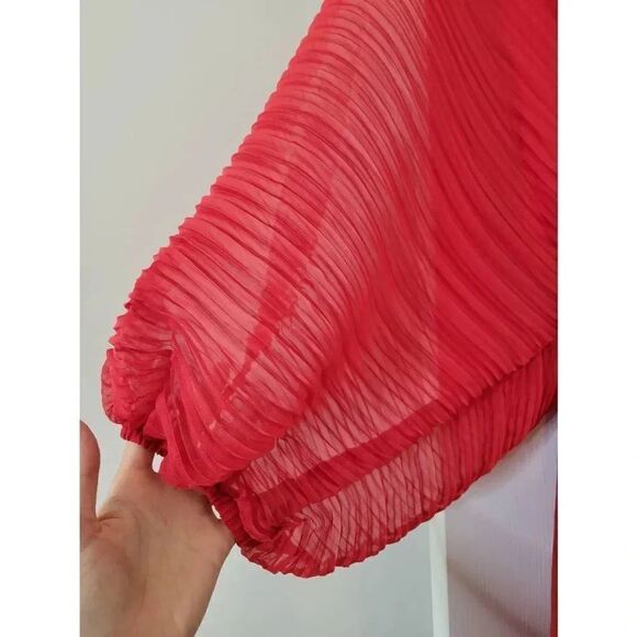 Nocturne Batwing Sleeve Pleated Mini Dress 42, L NWT - Picture 7 of 10